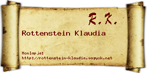 Rottenstein Klaudia névjegykártya